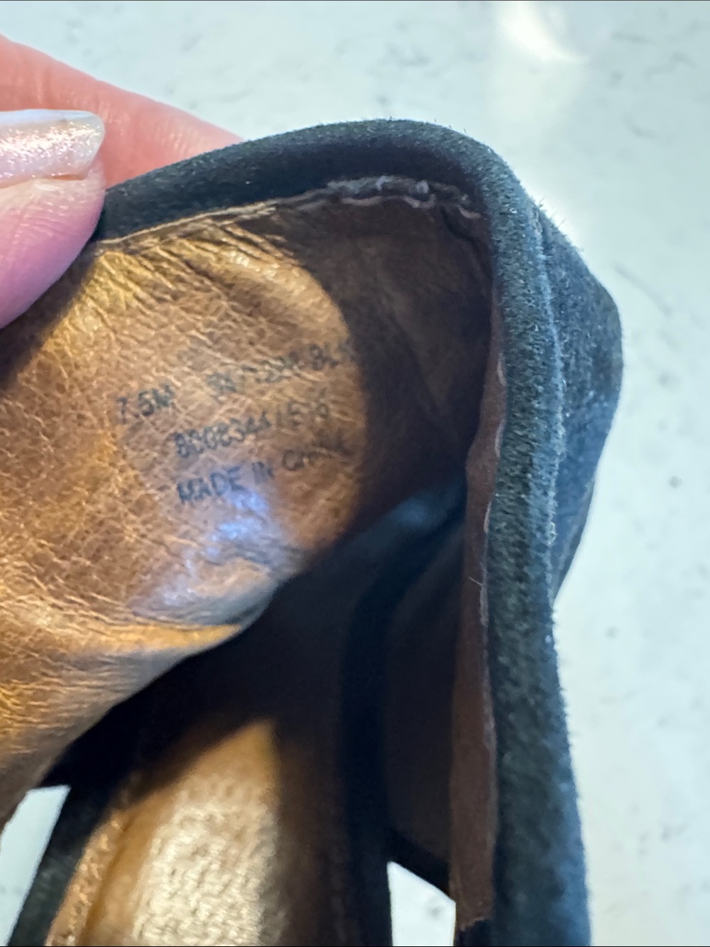 Frye Black Suede Peep-Toe Chunky Heel Mules - Picture 2 of 5